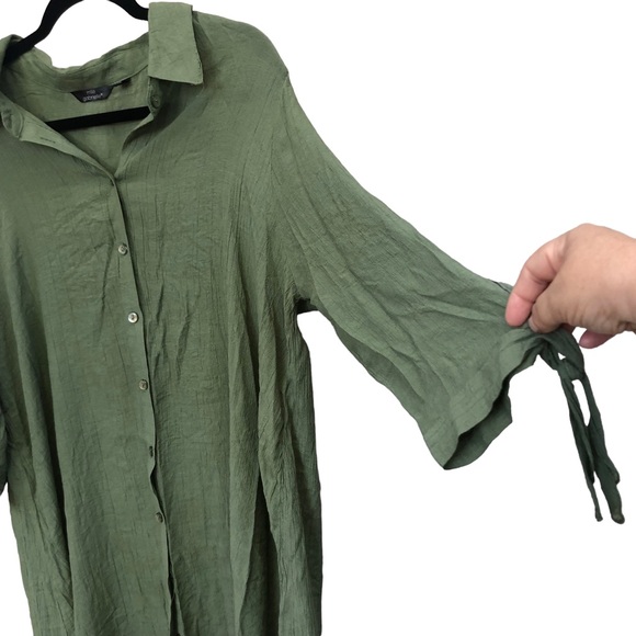 Mlle Gabrielle Olive Green Casual Dress size 2x - Picture 7 of 9